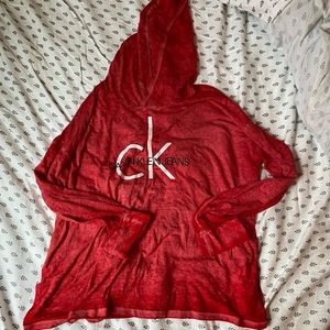 Thin Calvin Klein Red Hoodie